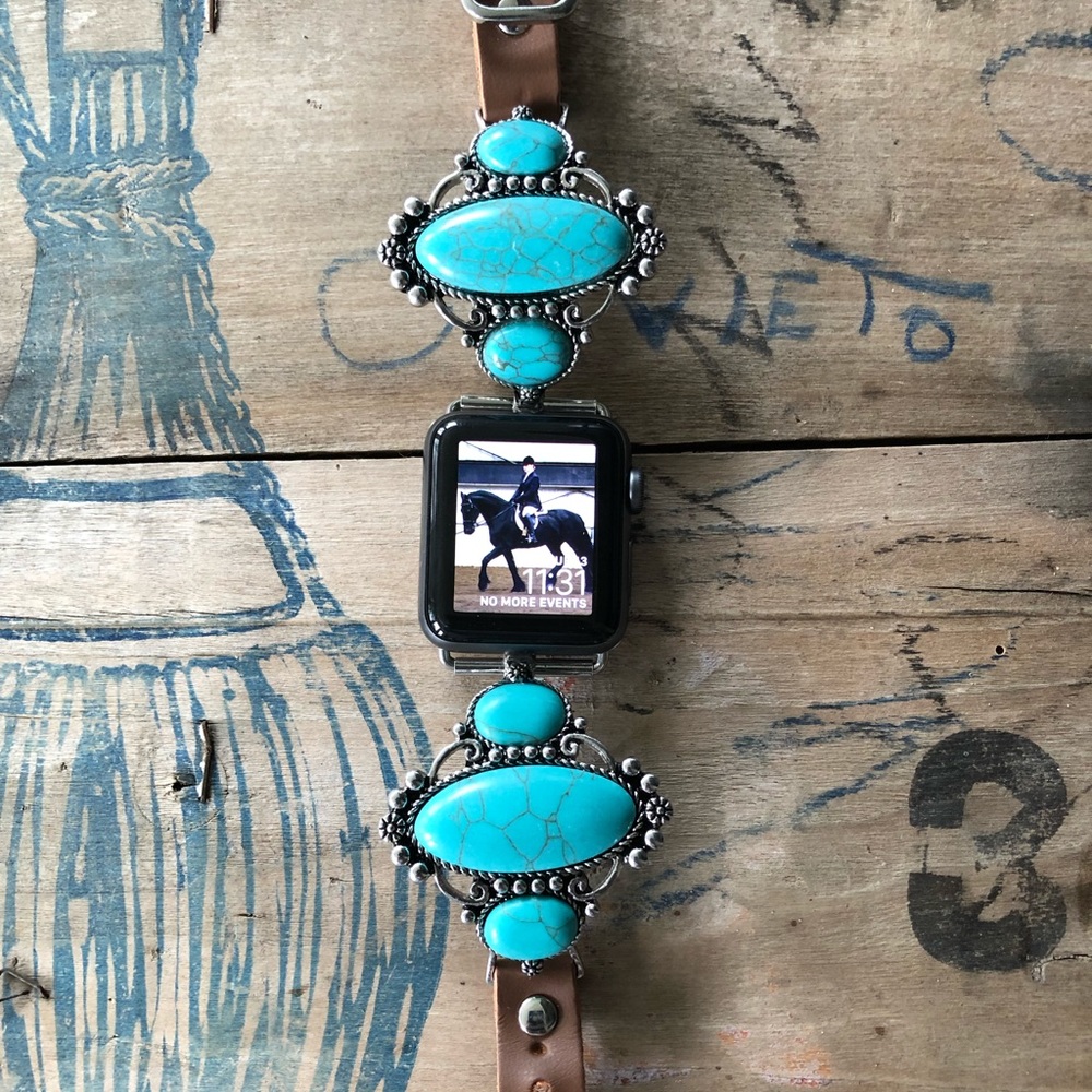 Apple watch band turquoise stone